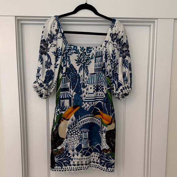 FARM Rio Dresses & Skirts - Farm Rio Ancient Garden Linen Dress
